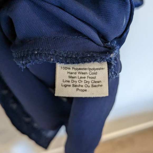 Kimchi Blue navy satin camisole with black lace trim Size S - Picture 2 of 5